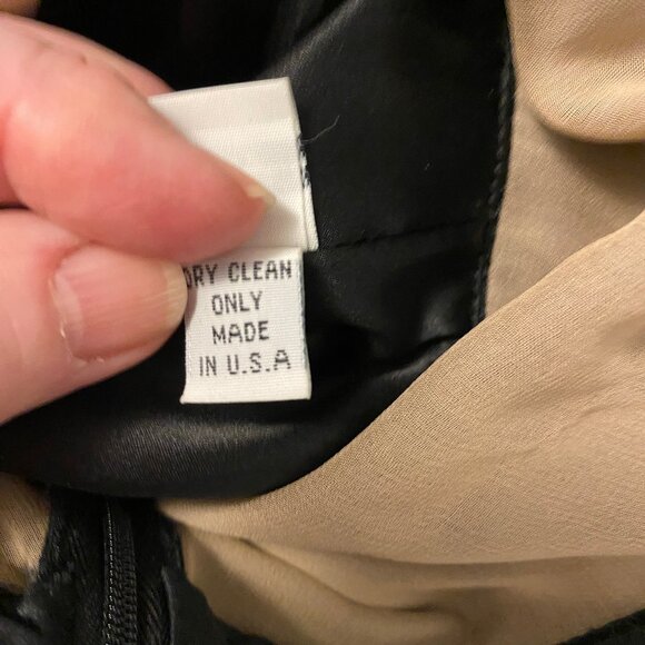 😍 DESIGNER DONALD DEAL DESIGNER DRESS BLACK VELVET & SILK 8 😍 - Picture 11 of 11